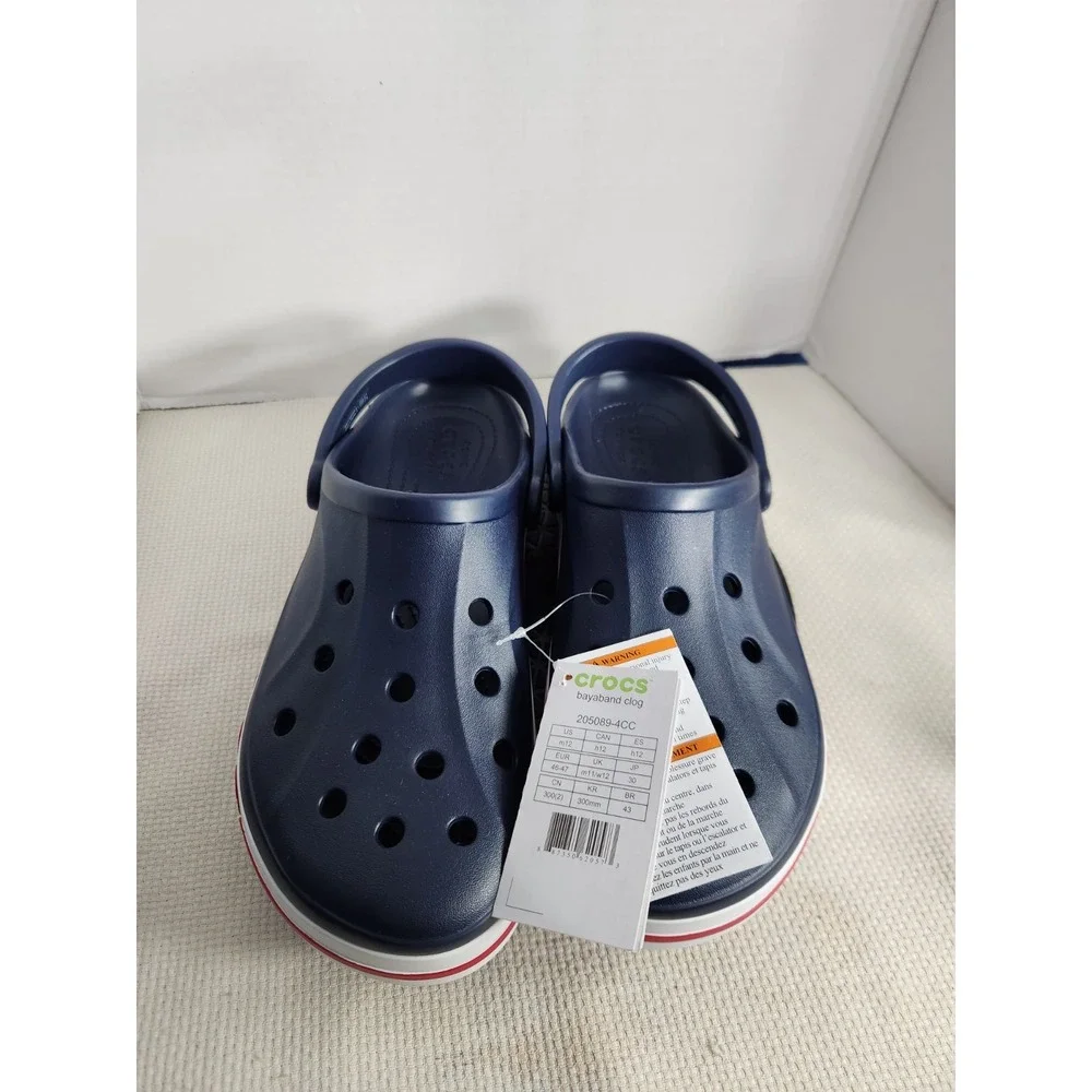 Crocs Bayaband Clog Mens 12‎ Women 14 Navy Slip On Sandals Classic Authentic NWT